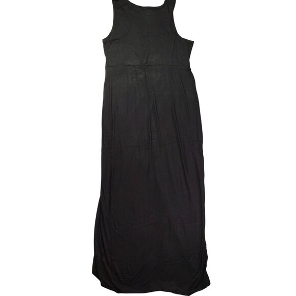 Heimish USA Maxi Dress Womens L Black Sleeveless With Wrap Detail Rayon/Spandex - Picture 5 of 8